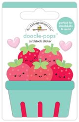 Doodle Pops, Berry Basket, 3-D scrapbook sticker (Doodlebug Designs)