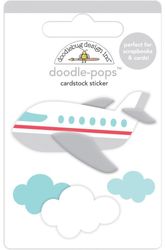 Doodle Pops, Jet Set, travel, 3-D scrapbook sticker (Doodlebug Designs)