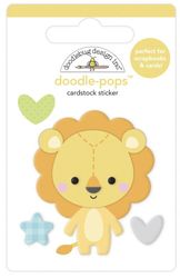 Doodle Pops, Loveable Lion, 3-D scrapbook sticker (Doodlebug Designs)