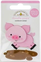 Doodle Pops, Piggy, 3-D scrapbook sticker (Doodlebug Designs)