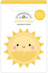 Shaker Pops, Sunsational, 3-D scrapbook sticker w/ shaker pieces inside (Doodlebug Designs)