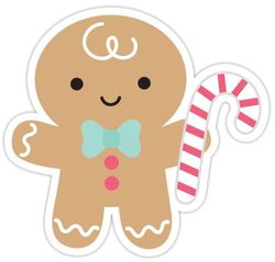 Sticker Doodles, Gingerbread Kisses Collection - Christmas Gingie, WATERPROOF sticker (Doodlebug)<br><font color=red>25% off</font>