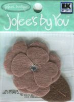 Felt Flowers, Camelia, Tan, scrapbook embellishments (Jolee's By You) <br><font color=red>33% off</font>