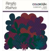 Color Vibe Cardstock Flowers Bits & Pieces 143/Pkg, die cuts, scrapbook (Simple Stories)