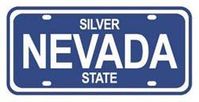 Nevada, mini license plate, metal, scrapbook (Karen Foster Designs)