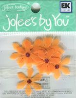 Passionflower, Orange flowers, 10/pk, scrapbook embellishments (Jolee's By You) <br><font color=red>33% off</font>