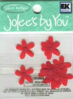 Penta, Red flowers, 12/pk, scrapbook embellishments (Jolee's By You) <br><font color=red>33% off</font>