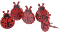 Lady Bugs, scrapbook brads, 12/pk (Eyelet Outlet)