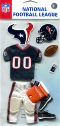 Houston Texans, 3-D National Football League Uniform Stickers, NFLJB006 Jolee's Boutique NFL scrapbook (EK Success)<br><font color=red>RARE - LIMITED QUANTITIES</font> 
