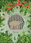 Snowflake Ornament, acrylic, 5 3/4", cross stitch
