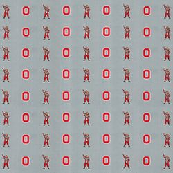 Ohio State University (Brutus) gray background, scrapbook paper, 12" x 12" (Sports Solution) 