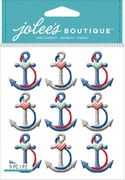 Anchors, patriotic & nautical 3D scrapbook stickers (Jolee's Boutique)