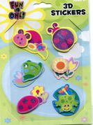 Frog & Flowers, 3-D stickers (Fun 4 One)<br><font color=red>50% off</font>