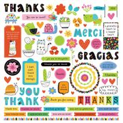 Thanks - Snail Mail Stickers 12"X12" (Photoplay Paper)