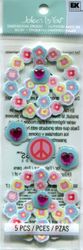 Peace Signs, 3-D SLIM scrapbook stickers (Jolee's By You)