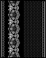Sunflower Art Borders & Lace, Stencil 8" x 10" (Stamperia)<br><font color=red>25% off</font>
