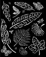 Sunflower Art Leaves, Stencil 8" x 10" (Stamperia)<br><font color=red>25% off</font>