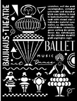 Sunflower Art Theater, Ballet, Stencil 8" x 10" (Stamperia)<br><font color=red>25% off</font>