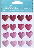 Glitter Hearts, 3-D scrapbook stickers (Jolee's Boutique)<br><font color=red>50% off</font>