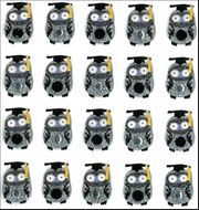 Graduation Owl Repeats, 3-D scrapbook stickers (Jolee's Boutique)<br><font color=red>50% off</font>