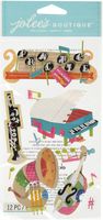 Music, 3-D LE GRANDE scrapbook stickers (Jolee's Boutique)<br><font color=red>50% off</font>