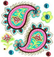 Paisley Patches, 3-D scrapbook stickers (Jolee's Boutique)<br><font color=red>50% off</font>