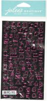 Pink Mini Foil Alphabet, 3-D LE GRANDE scrapbook stickers (Jolee's Boutique)<br><font color=red>50% off</font>