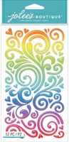 Rainbow Swirls, 3-D LE GRANDE scrapbook stickers (Jolee's Boutique)<br><font color=red>50% off</font>