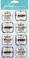 Save the Date, 3-D LE GRANDE Wedding scrapbook stickers (Jolee's Boutique)<br><font color=red>50% off</font>
