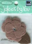 Felt Flowers, Camelia, Tan, scrapbook embellishments (Jolee's By You) <br><font color=red>33% off</font>