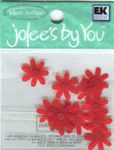Shasta, Red flowers, 12/pk, scrapbook embellishments (Jolee's By You) <br><font color=red>33% off</font>