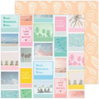 Sunshine on My Mind Collection, Best Summer, double-sided, scrapbook paper (Pinkfresh Studio)<br><font color=red>25% off</font>