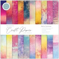 Essential Craft Papers, Retro Summer, double-sided Paper Pad 12"x12" 30/Pkg (Craft Consortium)