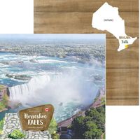 Canada - Ontario - Niagara Falls, Horseshoe Falls, double-sided scrapbook paper (Scrapbook Customs)
