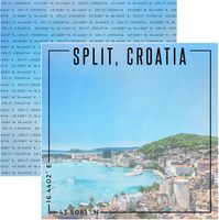 Croatia, Split, double-sided Coordinates scrapbook paper (Scrapbook Customs) 