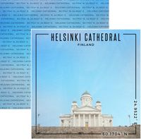 Finland, Helsinki Cathedral, double-sided Coordinates scrapbook paper (Scrapbook Customs) 