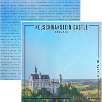 Germany, Neuschwanstein Castle, double-sided Coordinates scrapbook paper (Scrapbook Customs) 