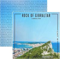Gibraltar, Rock of Gibraltar, double-sided Coordinates scrapbook paper (Scrapbook Customs) 