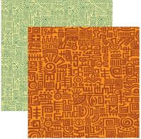 Mexico Collection, Orange Doodle, double-sided, scrapbook paper (Reminisce)<br><font color=red>25% off</font>