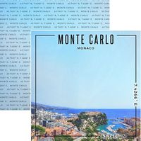 Monaco, Monte Carlo, double-sided Coordinates scrapbook paper (Scrapbook Customs) 