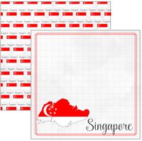 Singapore, double-sided scrapbook paper (Scrapbook Customs) 