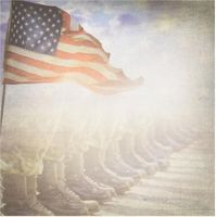 All American, military scrapbook paper (Paper House)
