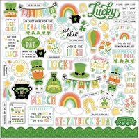 Happy St. Patrick's Day, scrapbook cardstock stickers 12"x12" (Echo Park)