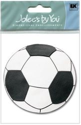 Soccer, large, PUFFY scrapbook stickers (Jolee's By You)
