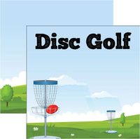 Disc Golf, sports, double-sided, sports scrapbook paper (Scrapbook Customs) 