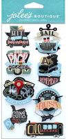 Travel Words, 3-D LE GRANDE scrapbook stickers (Jolee's Boutique)<br><font color=red>50% off</font>  