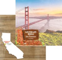 California - Golden Gate San Francisco, double-sided scrapbook paper (Scrapbook Customs)