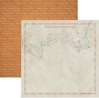 Grand Canyon National Park Map & Words, sports double-sided scrapbook paper (Scrapbook Customs)
