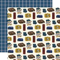 Scenic Route Collection, Luggage double-sided scrapbook paper (Echo Park)