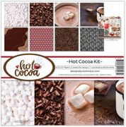 Hot Cocoa Collection Kit, 8 double-sided scrapbook papers & sticker sheet (Reminisce)